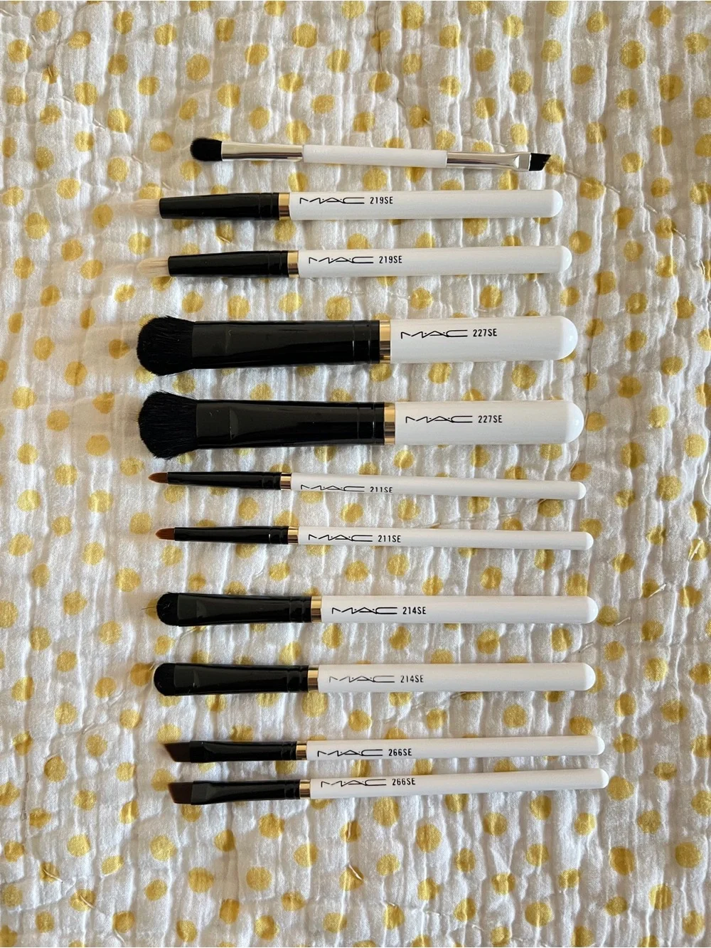 12PC MAC Makeup Brush Set with Clear Zip Pouch